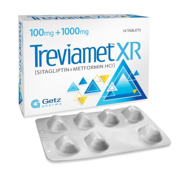 Treviamet XR 100mg/1000mg Tablets (14s)