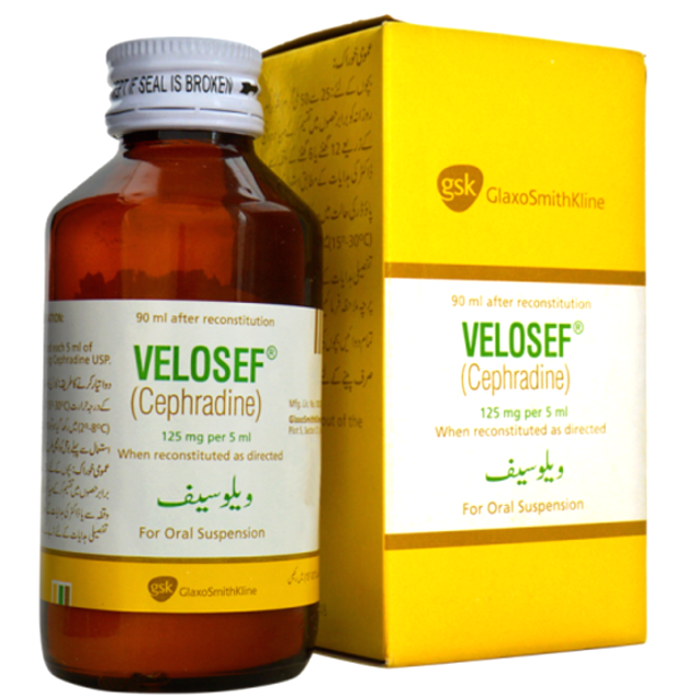 Velosef 125mg/5ml Suspension 90ml