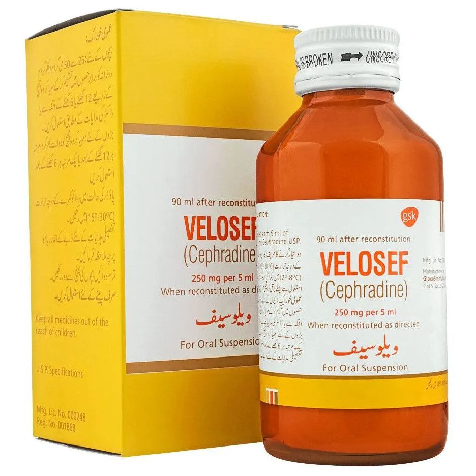Velosef 250mg/5ml Suspension 90ml