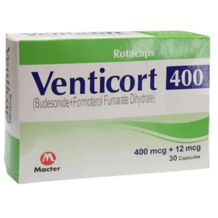 Venticort 400mcg+12mcg Capsules (30s)