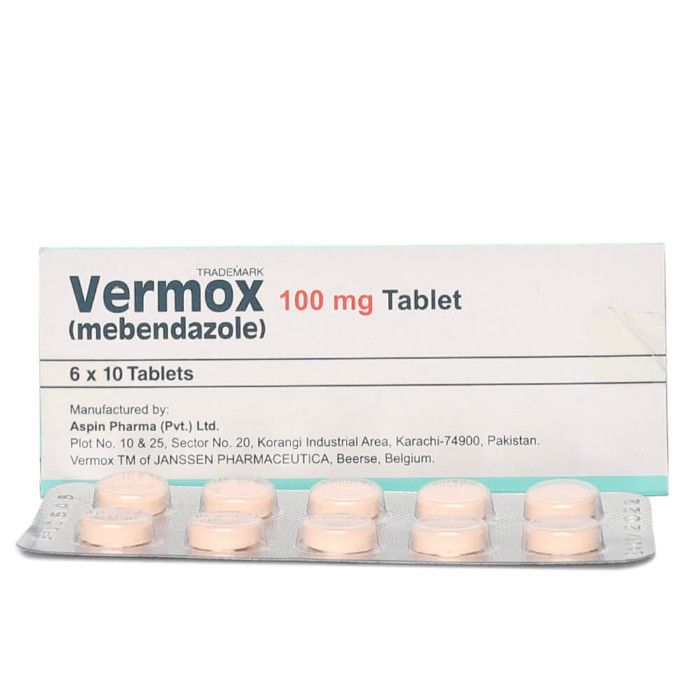 Vermox 100mg Tablets (60s)