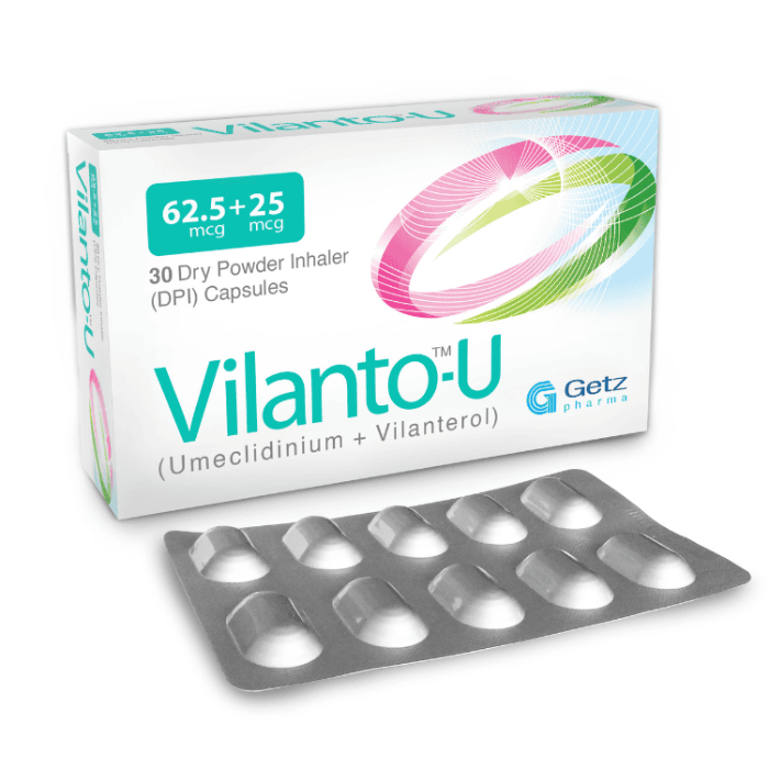 Vilanto U 62.5mcg/25mcg Dry Powder Inhaler Capsules (30s)