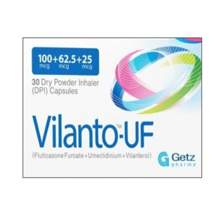 Vilanto Uf 100mcg/62.5mcg/25mcg Dry Powder Inhaler Capsules (30s)