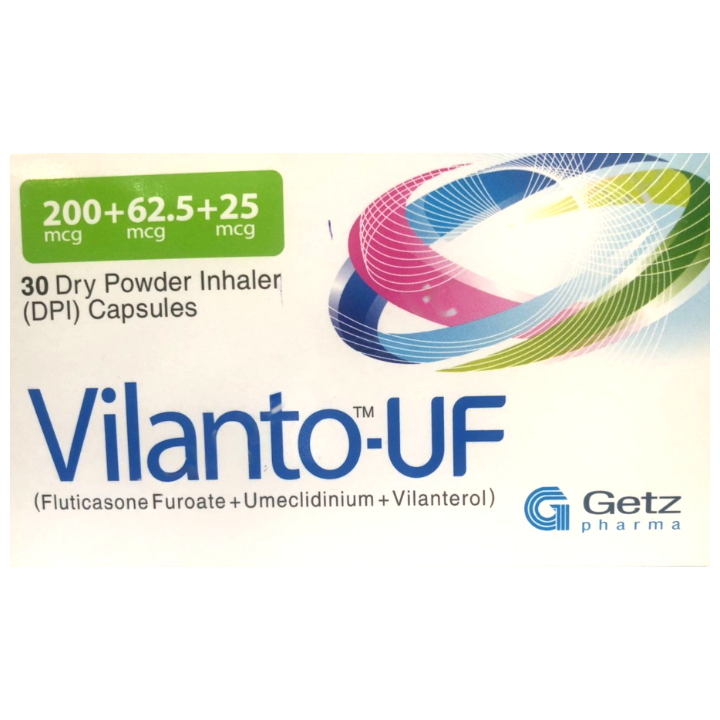 Vilanto Uf 200mcg/62.5mcg/25mcg Dry Powder Inhaler Capsules (30s)
