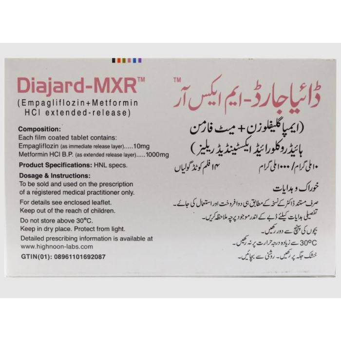 Diajard Mxr 10mg 1000mg Tablets