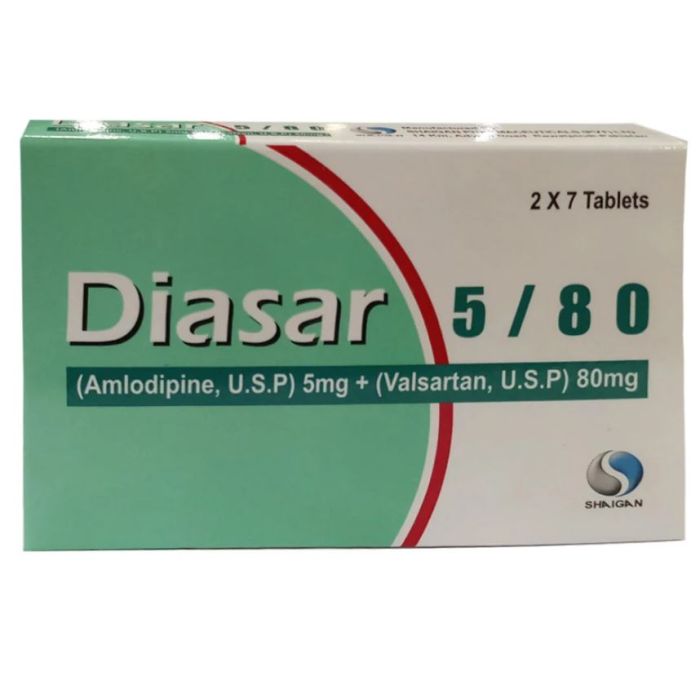 Diasar 5 80mg Tablets