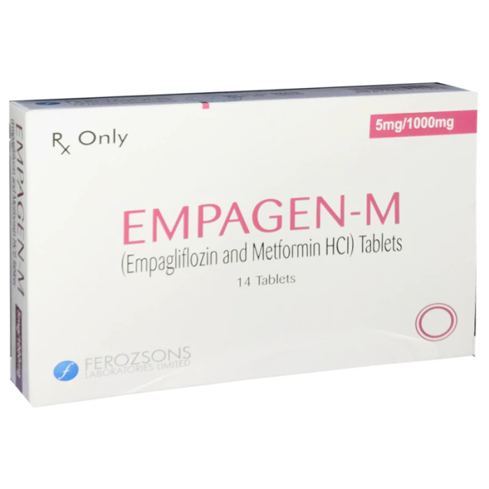 Empagen M 5mg 1000mg Tablets