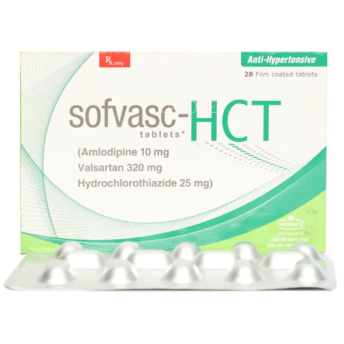 Sofvasc Hct 10mg 320mg 25mg Tablets