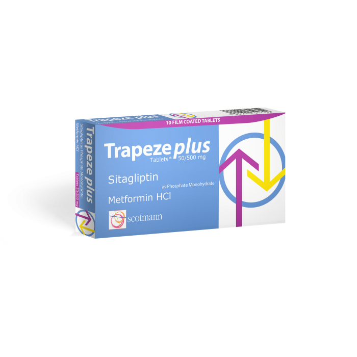 Trapeze Plus 50 500mg Tablets
