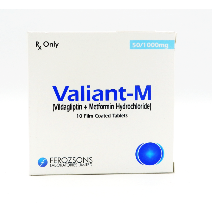 Valiant M 50mg 1000mg Tablets 10s