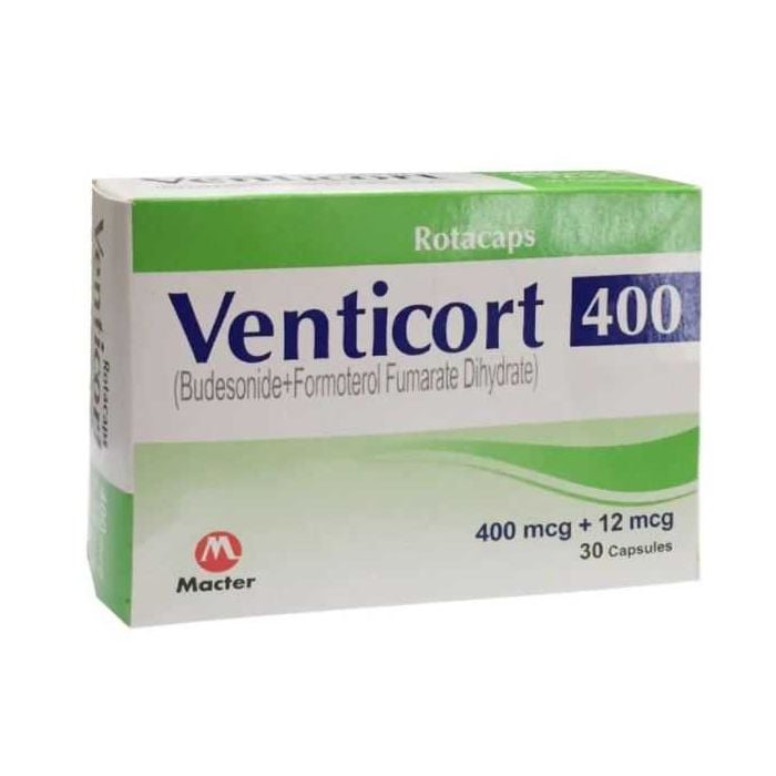 Venticort 400mcg+12mcg Capsules 30s